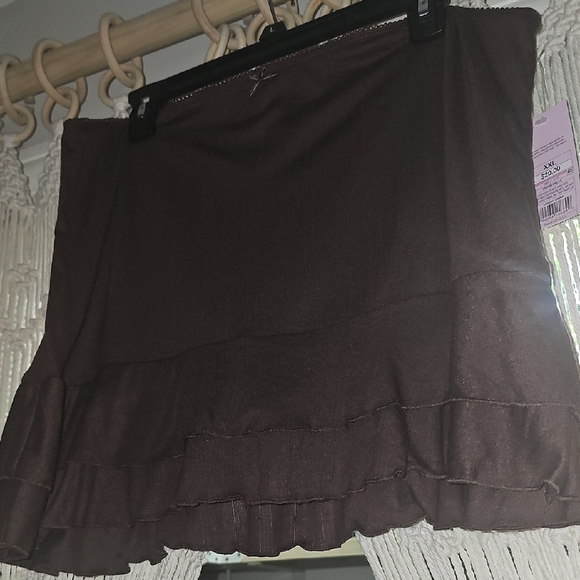 Wild Fable Brown Ruffled Mini Skort - Picture 4 of 6